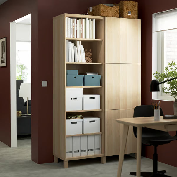 Delta cabinet with doors and shelves, 120x42x202cm