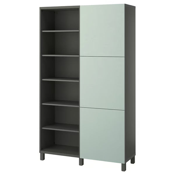 Delta cabinet with doors and shelves, 120x42x202cm