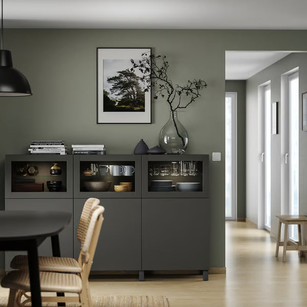 Delta buffet glass cabinet, 180x42x112cm