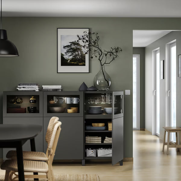 Delta buffet glass cabinet, 180x42x112cm