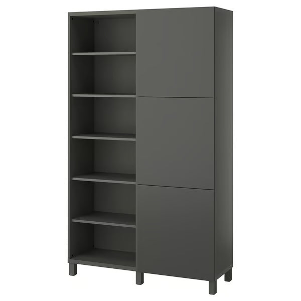 Delta cabinet with doors and shelves, 120x42x202cm