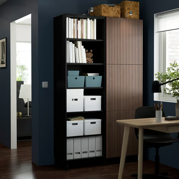 Delta cabinet with doors and shelves, 120x42x202cm