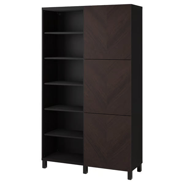 Delta cabinet with doors and shelves, 120x42x202cm