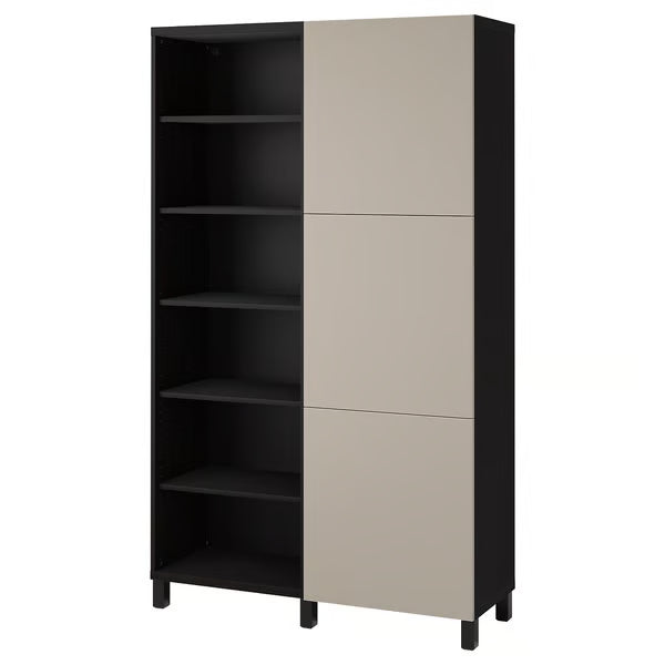 Delta cabinet with doors and shelves, 120x42x202cm