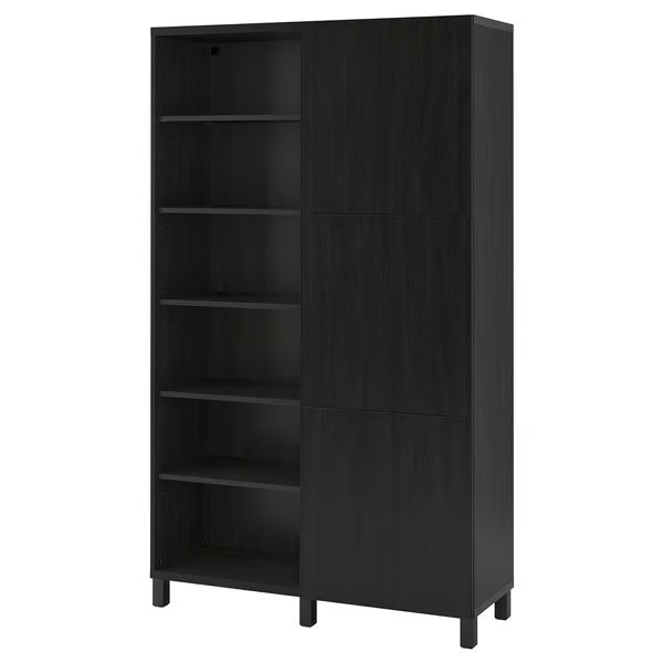Delta cabinet with doors and shelves, 120x42x202cm