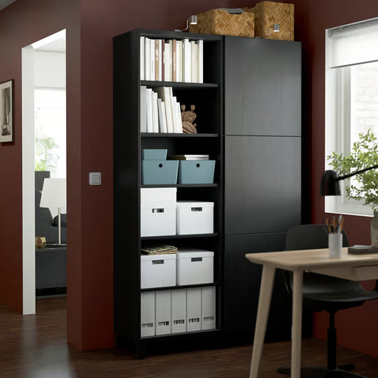 Delta cabinet with doors and shelves, 120x42x202cm