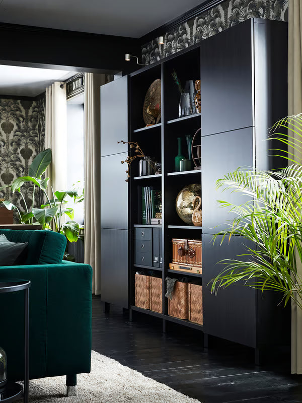 Delta cabinet with doors and shelves, 120x42x202cm