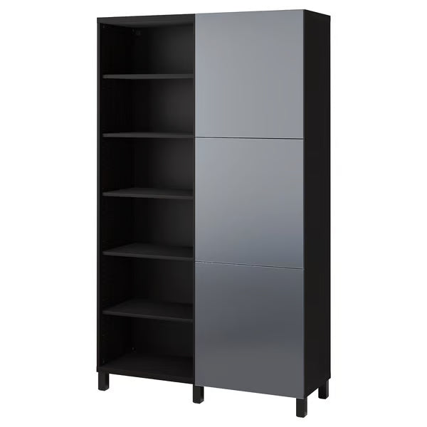 Delta cabinet with doors and shelves, 120x42x202cm