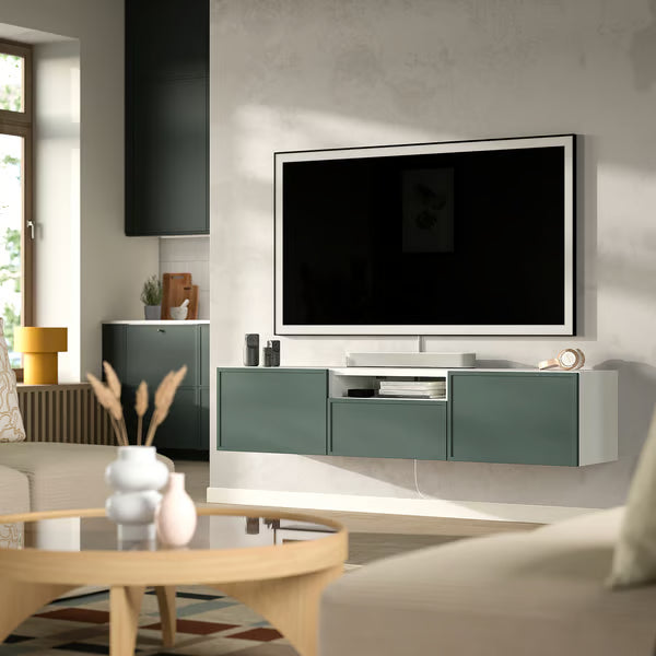 Delta Hanged TV unit 2 Doors & 1 Drawer, 180x42x39cm