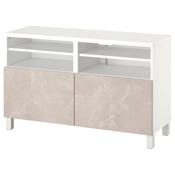 Delta TV media console with 2 Doors/2 Shelves, 120x42x74cm