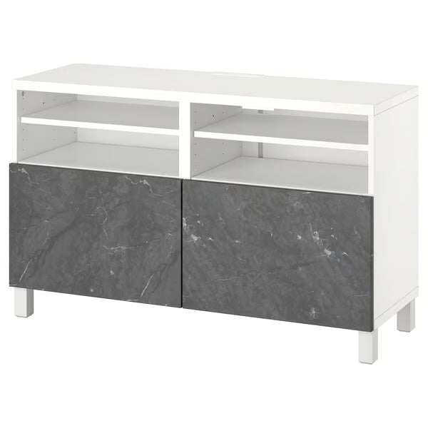 Delta TV media console with 2 Doors/2 Shelves, 120x42x74cm