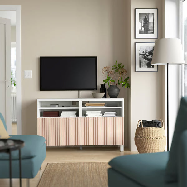 Delta TV media console with 2 Doors/2 Shelves, 120x42x74cm