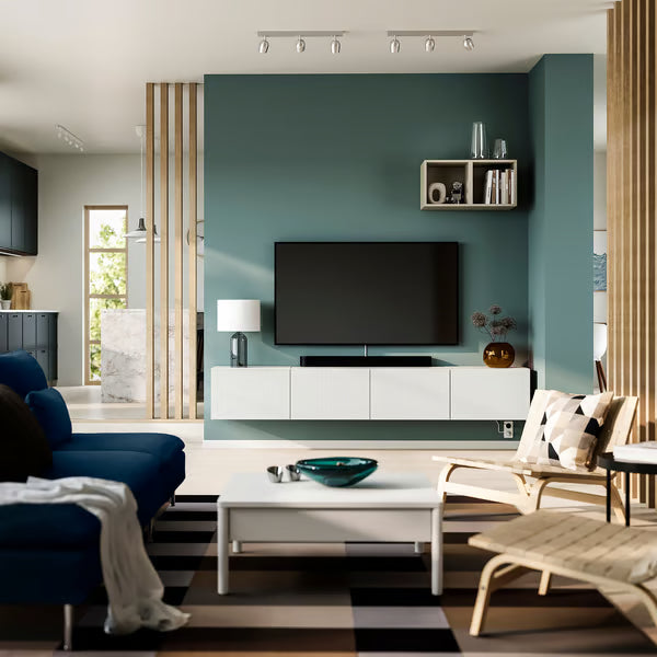 Delta Hanged TV cabinet With 4 Doors, 240x42x38cm