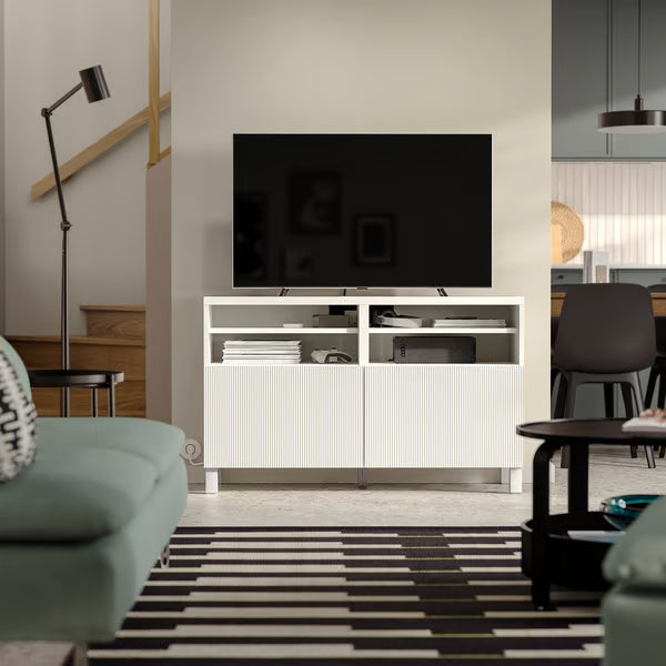 Delta TV media console with 2 Doors/2 Shelves, 120x42x74cm