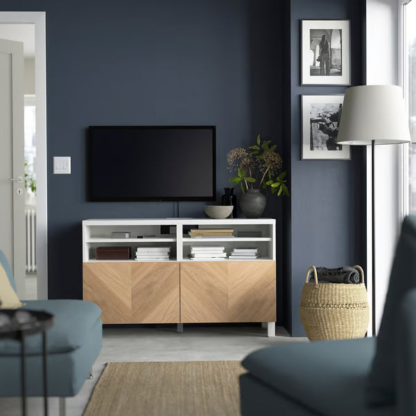 Delta TV media console with 2 Doors/2 Shelves, 120x42x74cm