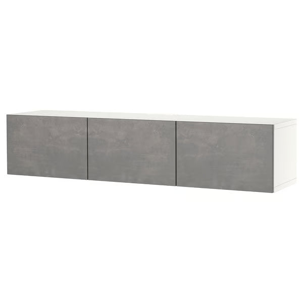 كونسول حائط دلتا للتلفاز مع 3 أبواب، 180 × 42 × 38 سم