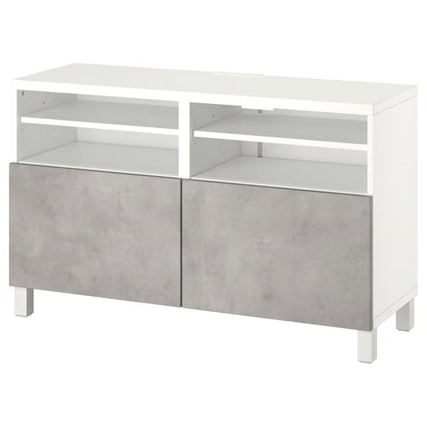 Delta TV media console with 2 Doors/2 Shelves, 120x42x74cm