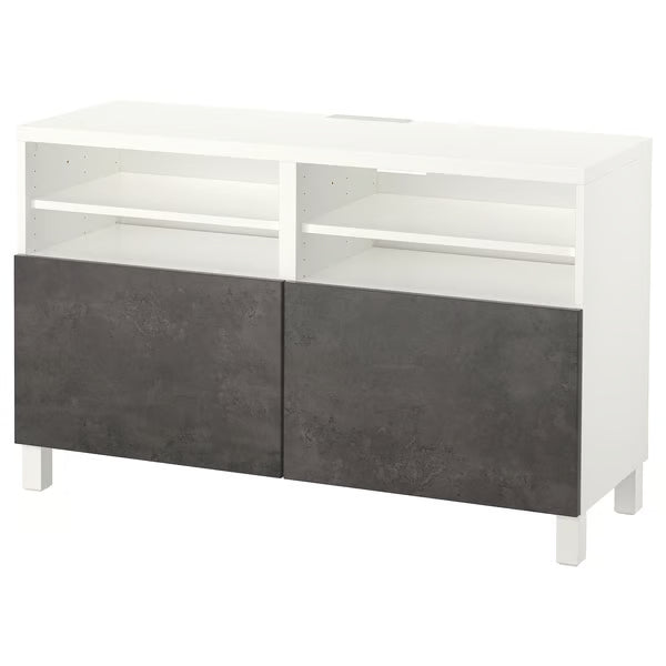 Delta TV media console with 2 Doors/2 Shelves, 120x42x74cm