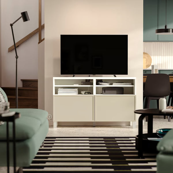 Delta TV media console with 2 Doors/2 Shelves, 120x42x74cm