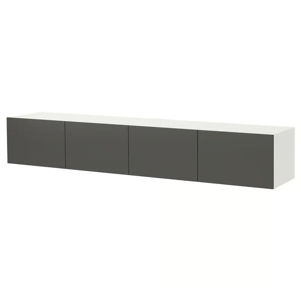 Delta Hanged TV cabinet With 4 Doors, 240x42x38cm