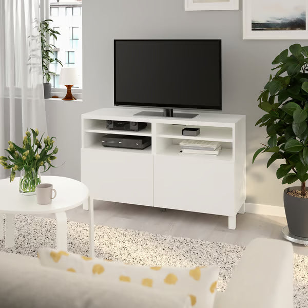 Delta TV media console with 2 Doors/2 Shelves, 120x42x74cm