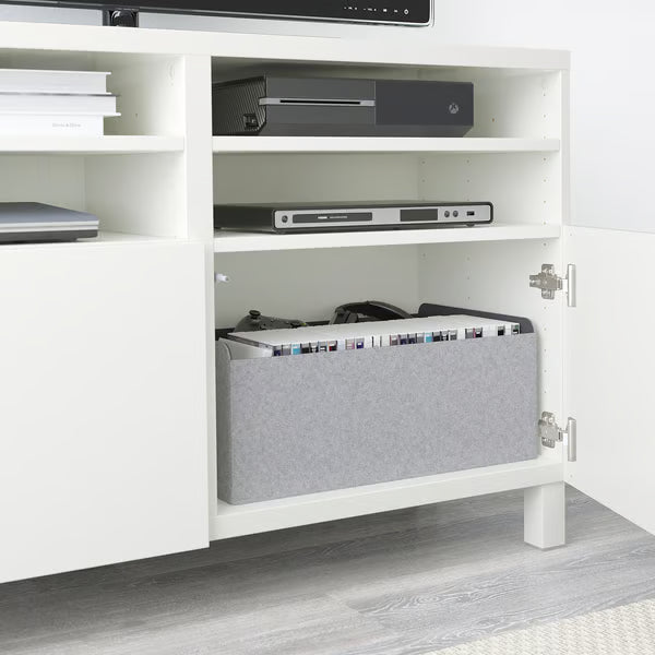 Delta TV media console with 2 Doors/2 Shelves, 120x42x74cm