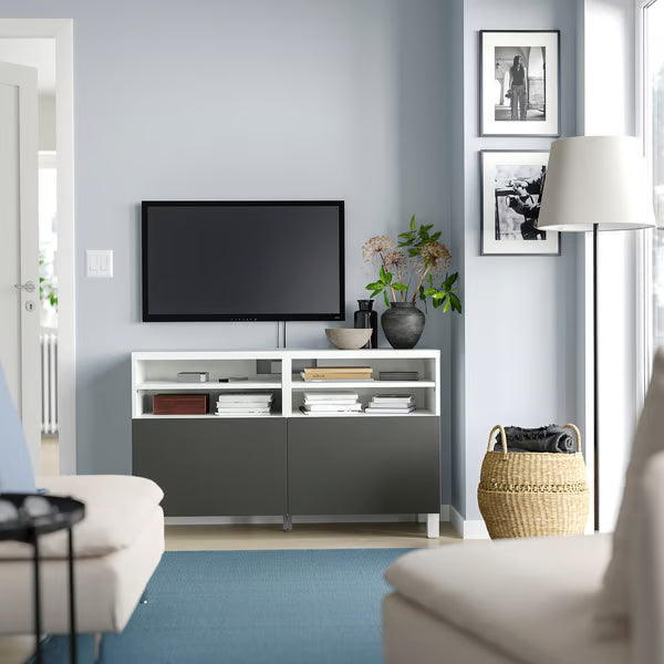 Delta TV media console with 2 Doors/2 Shelves, 120x42x74cm