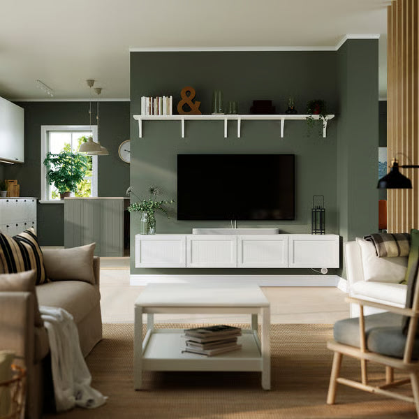 Delta Hanged TV cabinet With 4 Doors, 240x42x38cm