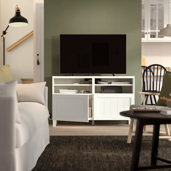 Delta TV media console with 2 Doors/2 Shelves, 120x42x74cm