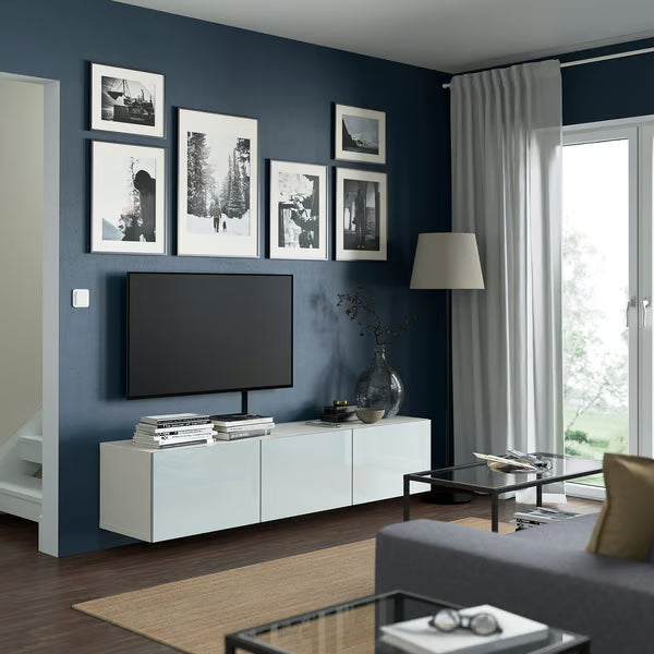 كونسول حائط دلتا للتلفاز مع 3 أبواب، 180 × 42 × 38 سم
