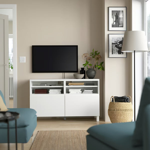 Delta TV media console with 2 Doors/2 Shelves, 120x42x74cm