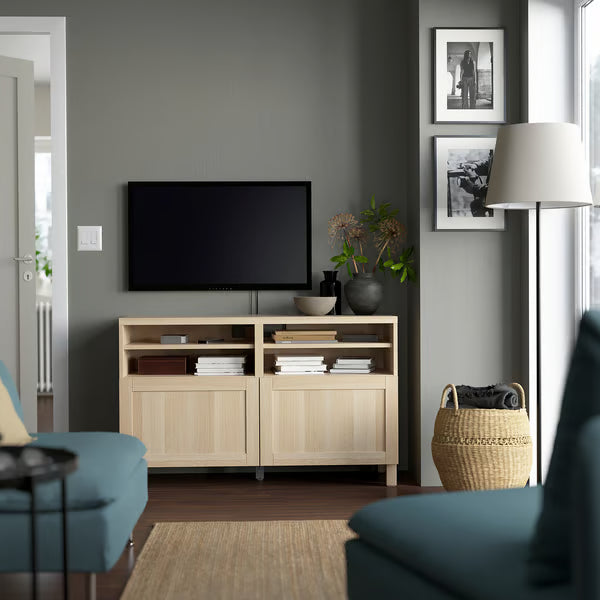 Delta TV media console with 2 Doors/2 Shelves, 120x42x74cm