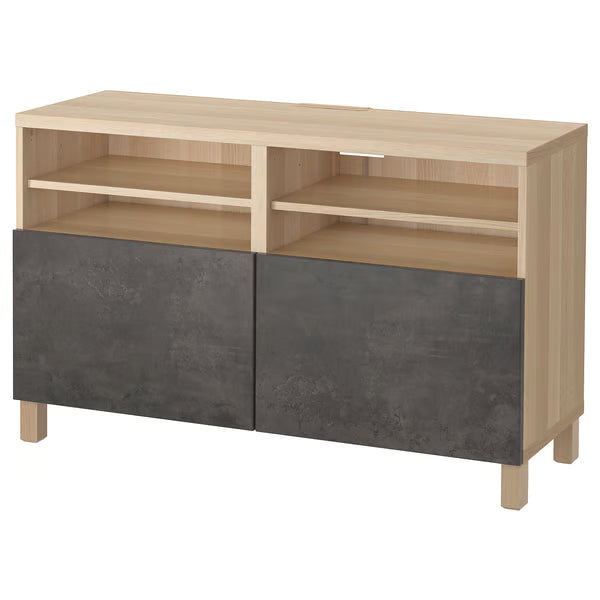 Delta TV media console with 2 Doors/2 Shelves, 120x42x74cm