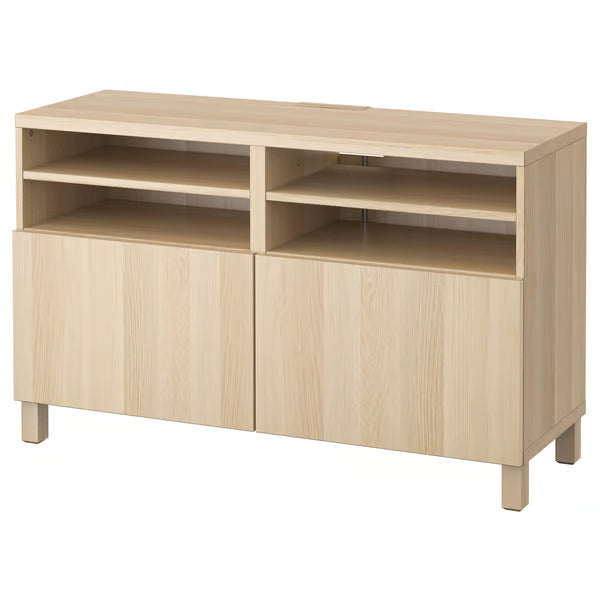 Delta TV media console with 2 Doors/2 Shelves, 120x42x74cm