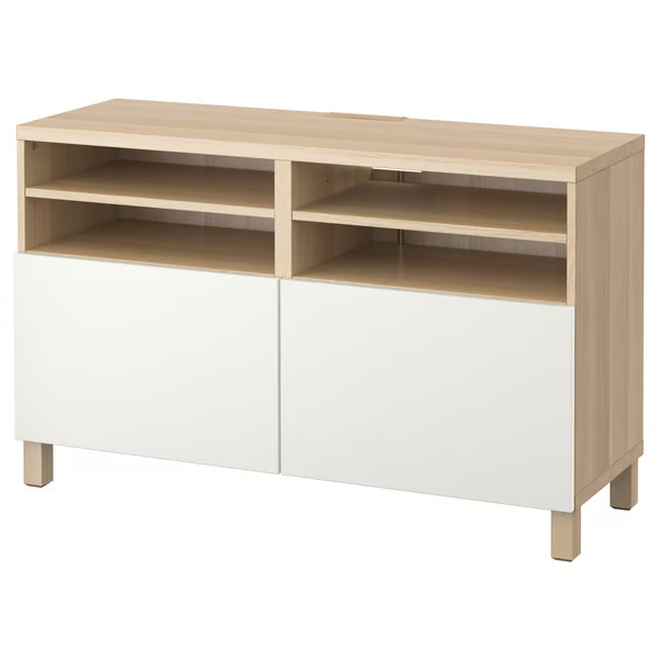 Delta TV media console with 2 Doors/2 Shelves, 120x42x74cm