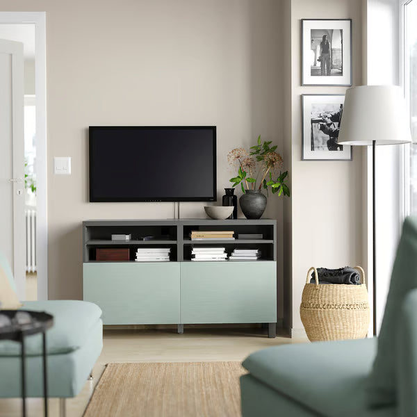 Delta TV media console with 2 Doors/2 Shelves, 120x42x74cm