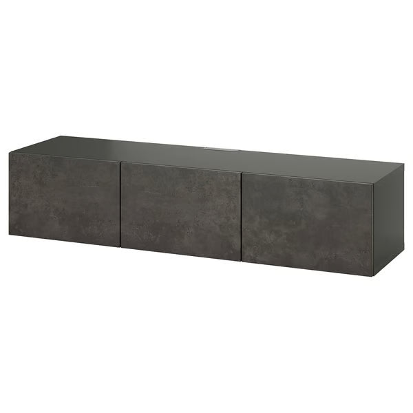 كونسول حائط دلتا للتلفاز مع 3 أبواب، 180 × 42 × 38 سم