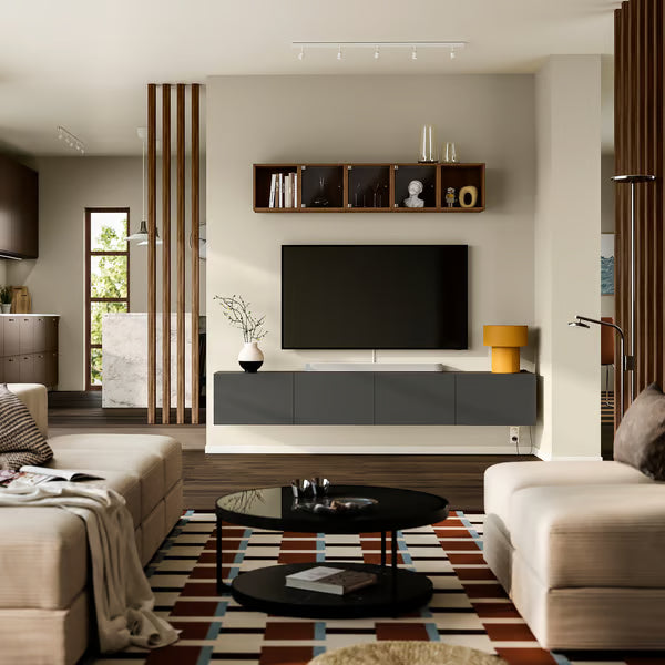 Delta Hanged TV cabinet With 4 Doors, 240x42x38cm