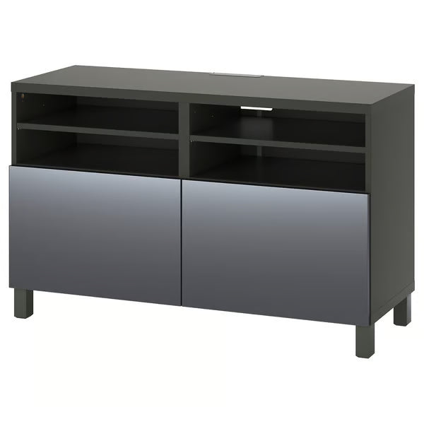 Delta TV media console with 2 Doors/2 Shelves, 120x42x74cm