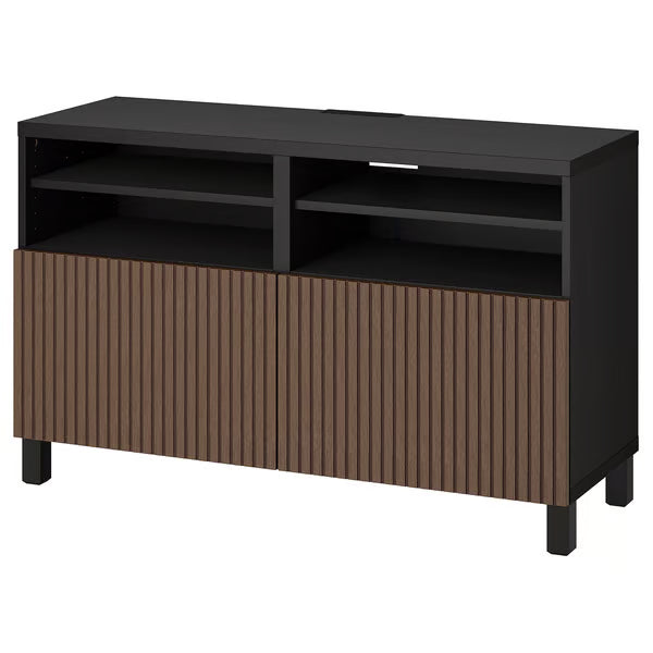 Delta TV media console with 2 Doors/2 Shelves, 120x42x74cm
