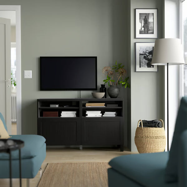 Delta TV media console with 2 Doors/2 Shelves, 120x42x74cm