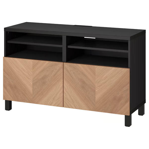 Delta TV media console with 2 Doors/2 Shelves, 120x42x74cm