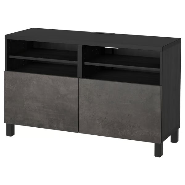 Delta TV media console with 2 Doors/2 Shelves, 120x42x74cm