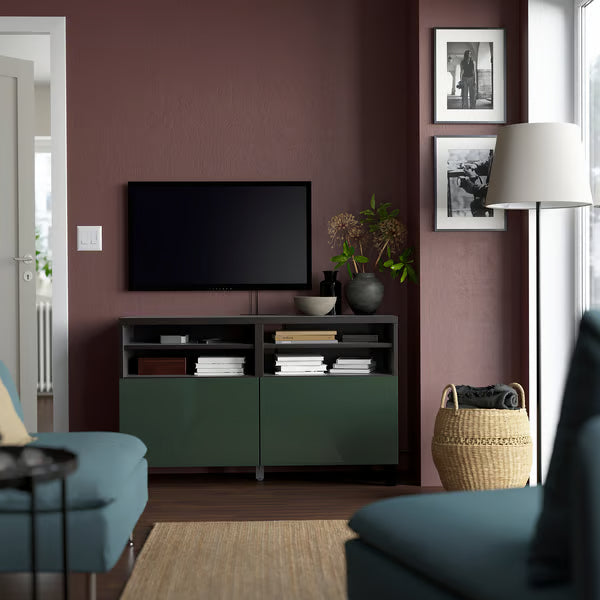 Delta TV media console with 2 Doors/2 Shelves, 120x42x74cm