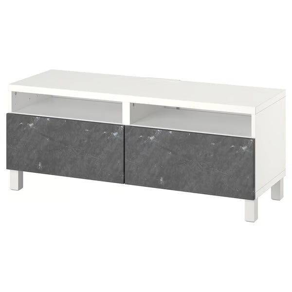 Delta TV console with 2 Drawers II,120x42x48cm