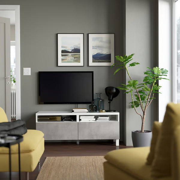 Delta TV console with 2 Drawers I,120x42x48cm