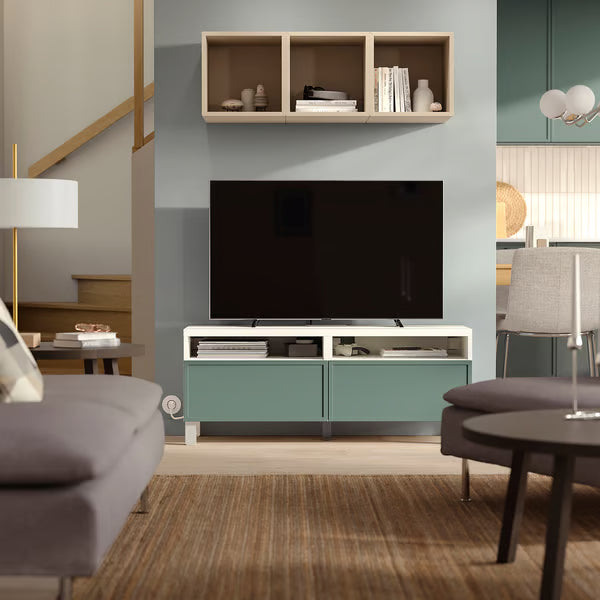 Delta TV console with 2 Drawers II,120x42x48cm