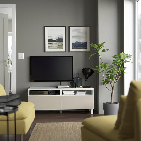 Delta TV console with 2 Drawers I,120x42x48cm
