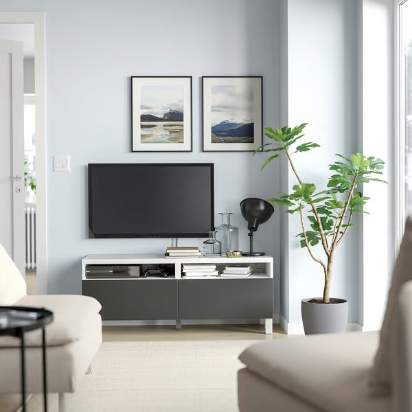 Delta TV console with 2 Drawers I,120x42x48cm