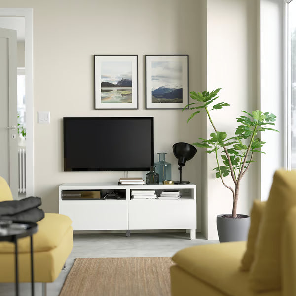 Delta TV console with 2 Drawers II,120x42x48cm